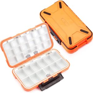 YUKI Fishing Lure Boxes, Bait Storage Case Fishing Tackle Storage Trays Accessory Boxes Thicker Plastic Hooks Organizer for Vest Casting Fly Fishing