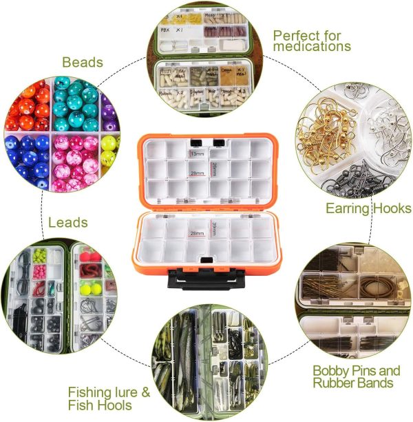 YUKI Fishing Lure Boxes, Bait Storage Case Fishing Tackle Storage Trays Accessory Boxes Thicker Plastic Hooks Organizer for Vest Casting Fly Fishing - Image 2