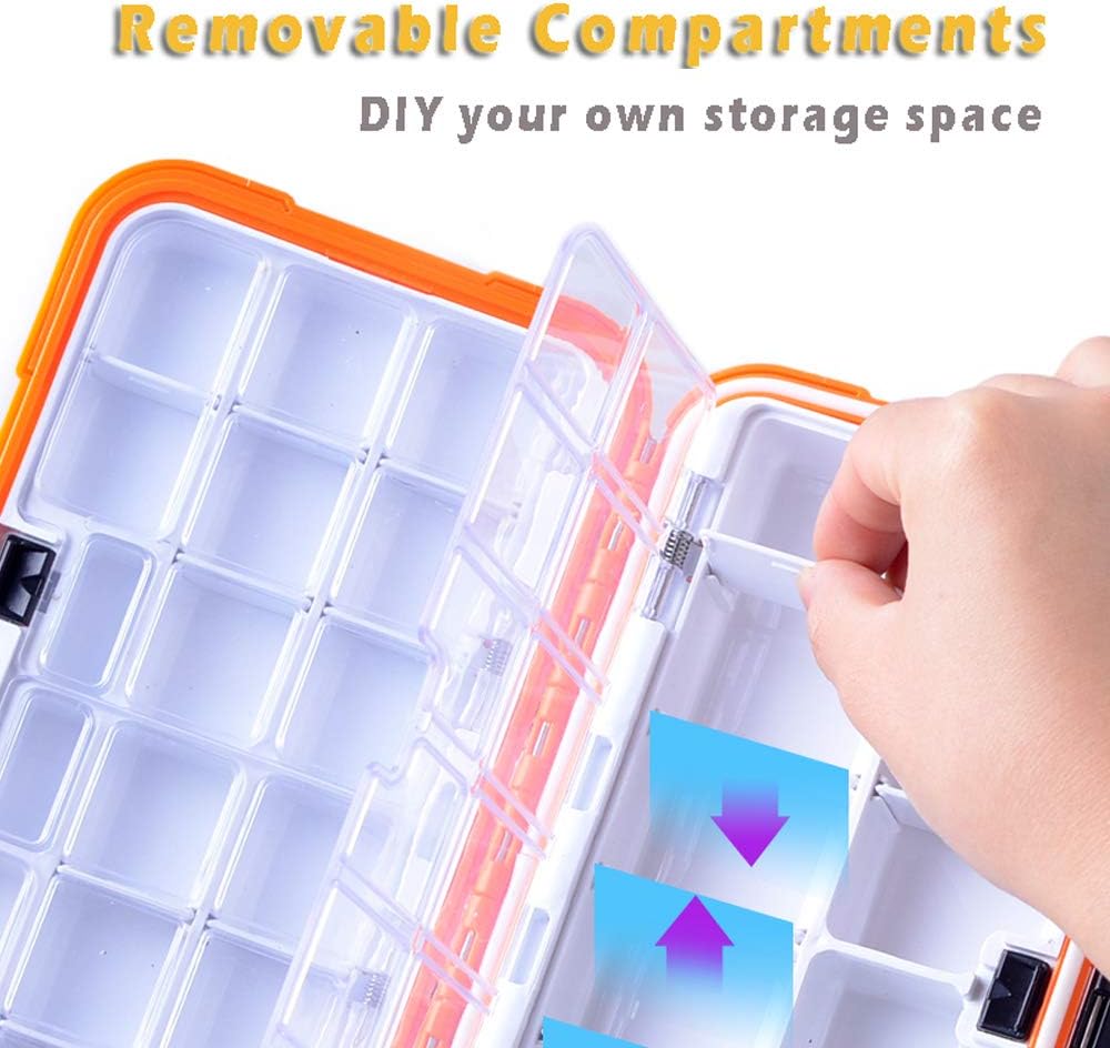 YUKI Fishing Lure Boxes, Bait Storage Case Fishing Tackle Storage Trays Accessory Boxes Thicker Plastic Hooks Organizer for Vest Casting Fly Fishing - Image 3